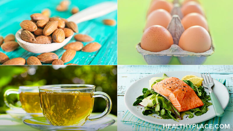 Our food mood boosters list of specific foods that help improve your mood and mental health.  Includes why these foods are good for mood improvement. Details on HealthyPlace.