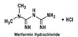 Metformin Hydrochloride Structural Formula