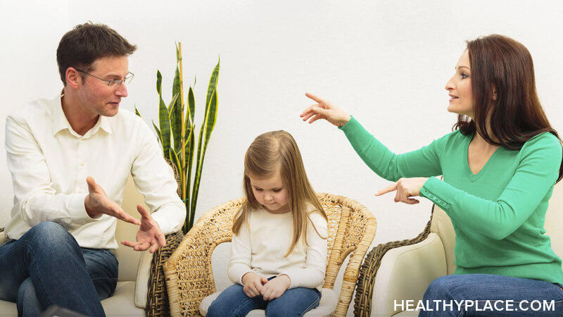 parents discussing lersonal pronlems with child