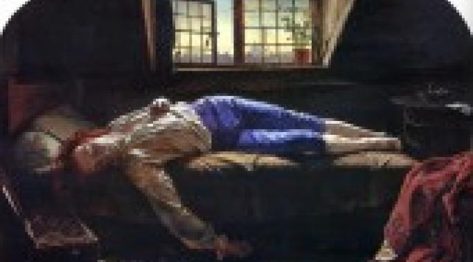 Henry Wallis's painting, &quot;The Death of Chatterton&quot;, depicts a man who committed suicide with arsenic