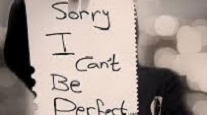 Are you striving to be perfect? Have you made mistakes? Do you stress out about being perfect in all things? Learn to let go, nobody's perfect.