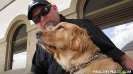 Specially-trained PTSD service dogs are available but can dogs really help with PTSD and can PTSD therapy dogs help in recovery? Find out on HealthyPlace.