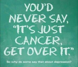 'Get over it' isn't useful advice, ever. Telling someone with a mental illness to 'get over it' is as helpful as saying it to a cancer patient. Read this.