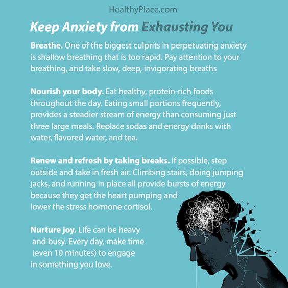 How to keep anxiety from exhausting you. Poster to share.